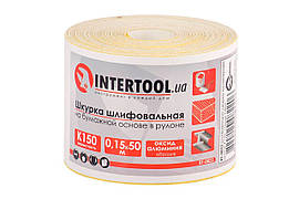 Шліфувальна шкурка Intertool 115 мм x 50 м x P150 папір