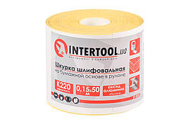Шліфувальна шкурка Intertool 115 мм x 50 м x P220 папір