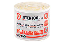 Шліфувальна шкурка Intertool 115 мм x 50 м x P240 папір