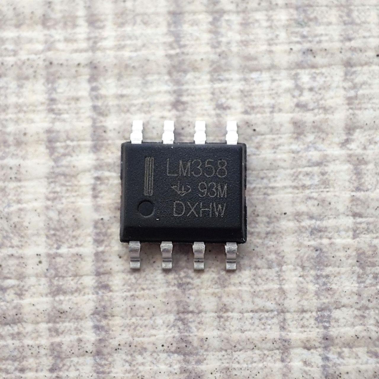 Операційний підсилювач двоканальний LM358 SMD SOP8