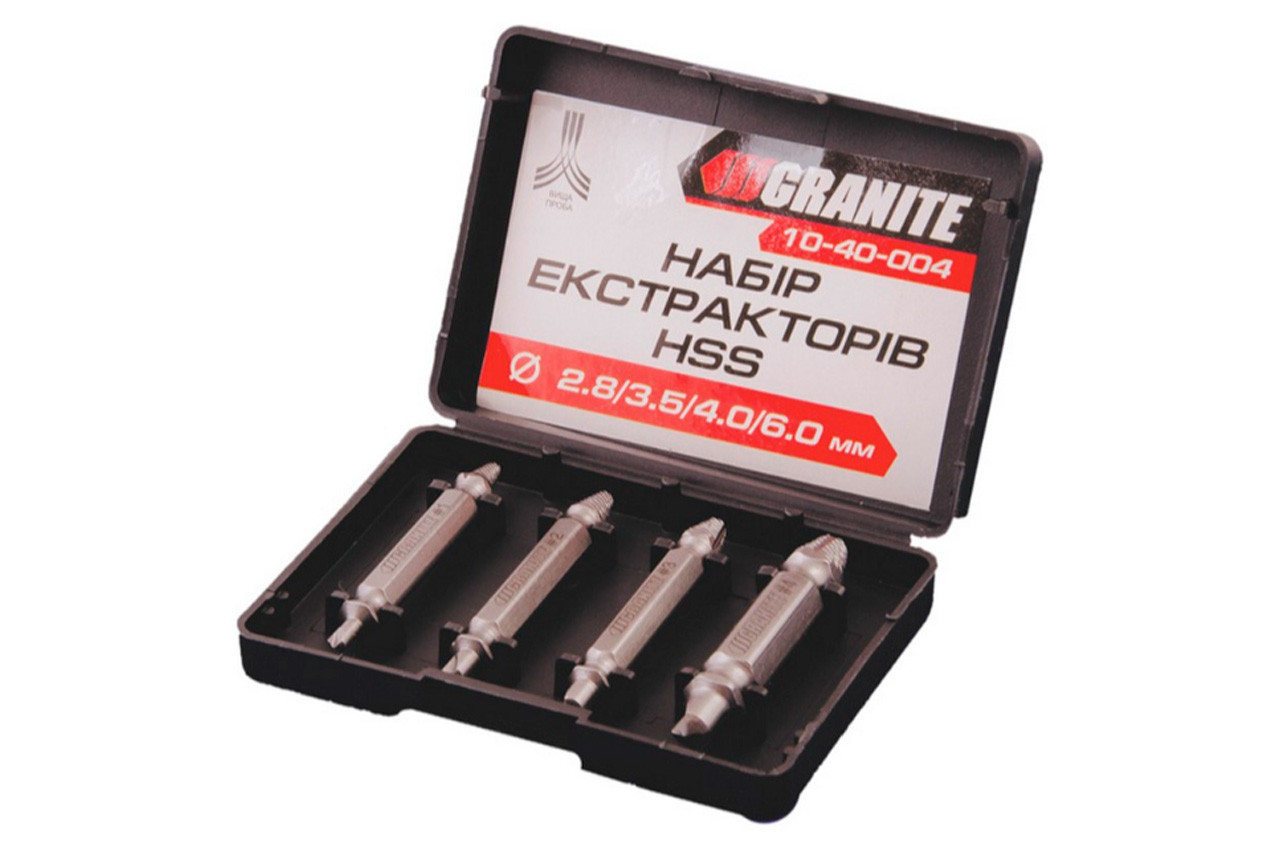 Набір екстракторів для гвинтів Granite 4шт