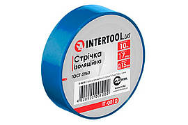 Стрічка ізоляційна Intertool 10 м синя (10 шт.)