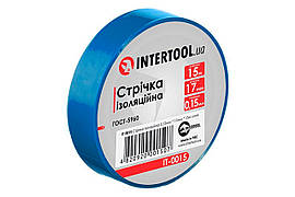 Стрічка ізоляційна Intertool 15 м синя (10 шт.)