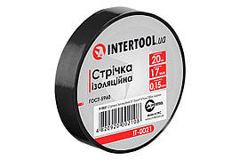 Стрічка ізоляційна Intertool 20 м Чорна (10 шт.)