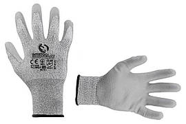 Рукавички Intertool поліуретанова порезоустойчівая 10"