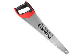 Ножівка по дереву Intertool 500 мм потрійна заточка 7T х 1"