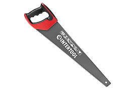 Ножівка по дереву Intertool 500 мм потрійна заточка 7T х 1" з тефлоновим покриттям