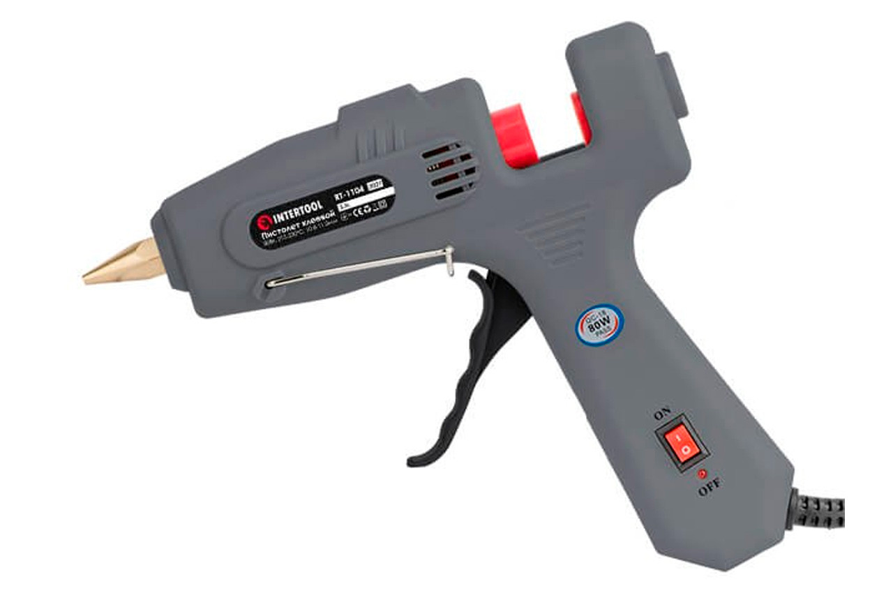 Пістолет клейовий Intertool 11.2 мм x 80 Вт