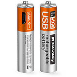 Акумулятори microUSB ColorWay (CW-UBAAA-01) AAA/HR03 Li-Pol 400 mAh BL 2шт DS, фото 2