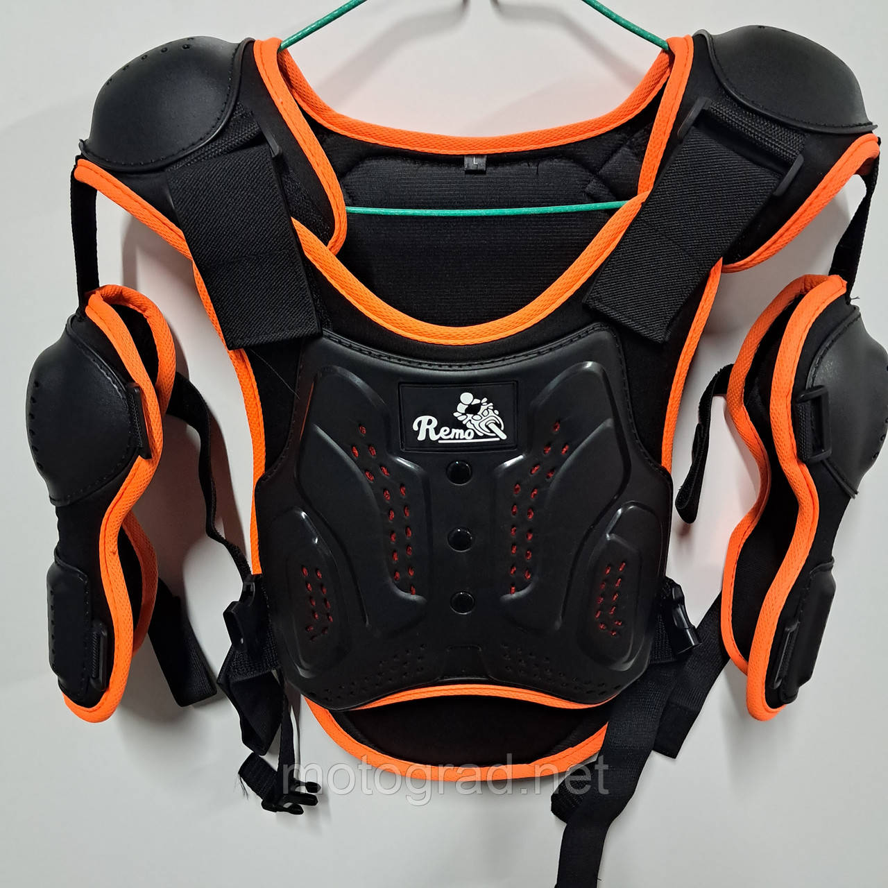 Дитяча мото черепаха захист корпусу чорна-жовтогаряча mod:2141, фото 1