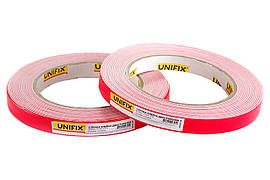 Стрічка двостороння Unifix 12 мм x 5 м спінена біла