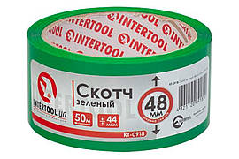Скотч Intertool 48мм x 50м x 44мкм зелений