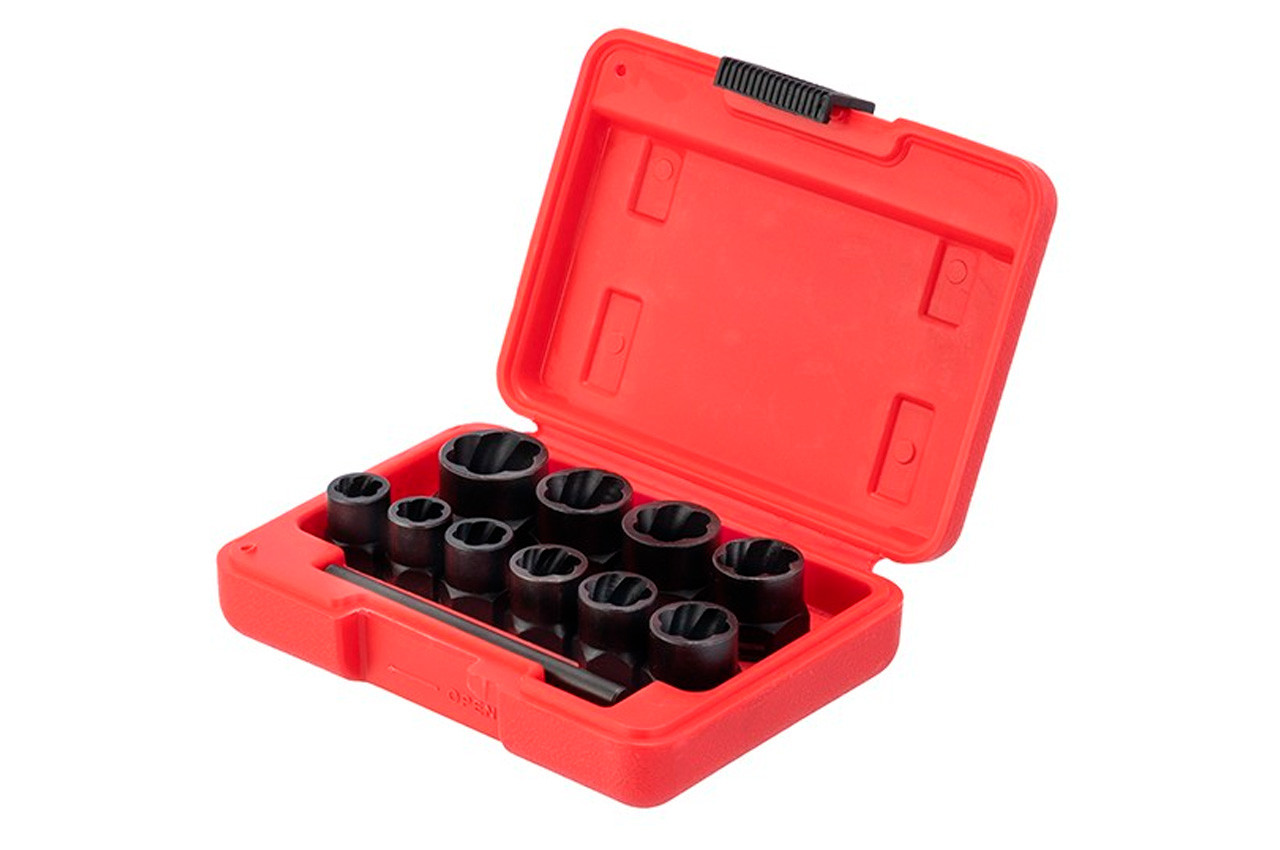 Набір екстракторів для гвинтів та гайок Intertool 10шт подовжених