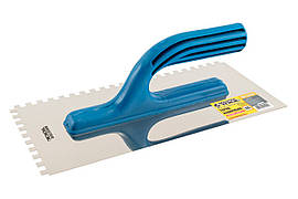 Гладилка нержавіюча Mastertool 270 x 125 мм зуб 6 x 6 мм