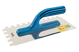 Гладилка нержавіюча Mastertool 270 x 125 мм зуб 12 x 12 мм