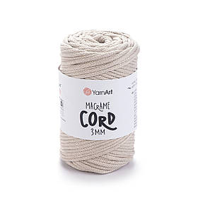 Пряжа YarnArt Macrame Cord 3 MM №753 (Бавовняна та поліестерна пряжа Ярнарт Макраме Корд 3 мм, нитки для в'язання)