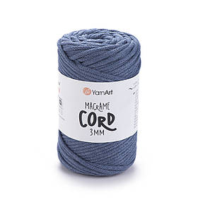 Пряжа YarnArt Macrame Cord 3 MM №761 (Бавовняна та поліестерна пряжа Ярнарт Макраме Корд 3 мм, нитки для в'язання)