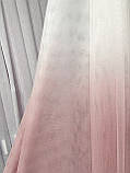 Тюль Омбре біло рожевий фатин висота 2,95 м, фото 6