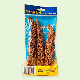 Чумиза 3 мітелки корм для папуг, канарок, амадин та декоративних птахів