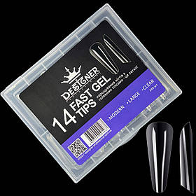 Гелеві типси 240шт./уп. - Дизайнер (для нарощування нігтів, прозорі), Модерн L 14