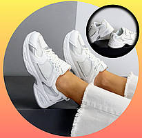 Кросівки жіночі Stilli білі з сіткою та шкірою весняно-літні