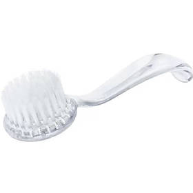 Манікюрна кругла щітка з ручкою для видалення пилу з нігтів, Прозорий