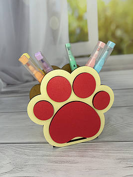 Підставка для ручок і олівців "Тапа-лапка", органайзер для канцелярії у вигляді лапки, подарунок першокласнику