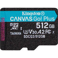 Карта памяти Kingston 512GB microSDXC сlass 10 UHS-I U3 V30 A2 Canvas Go Plus G4 SDCG4/512GBSP sea