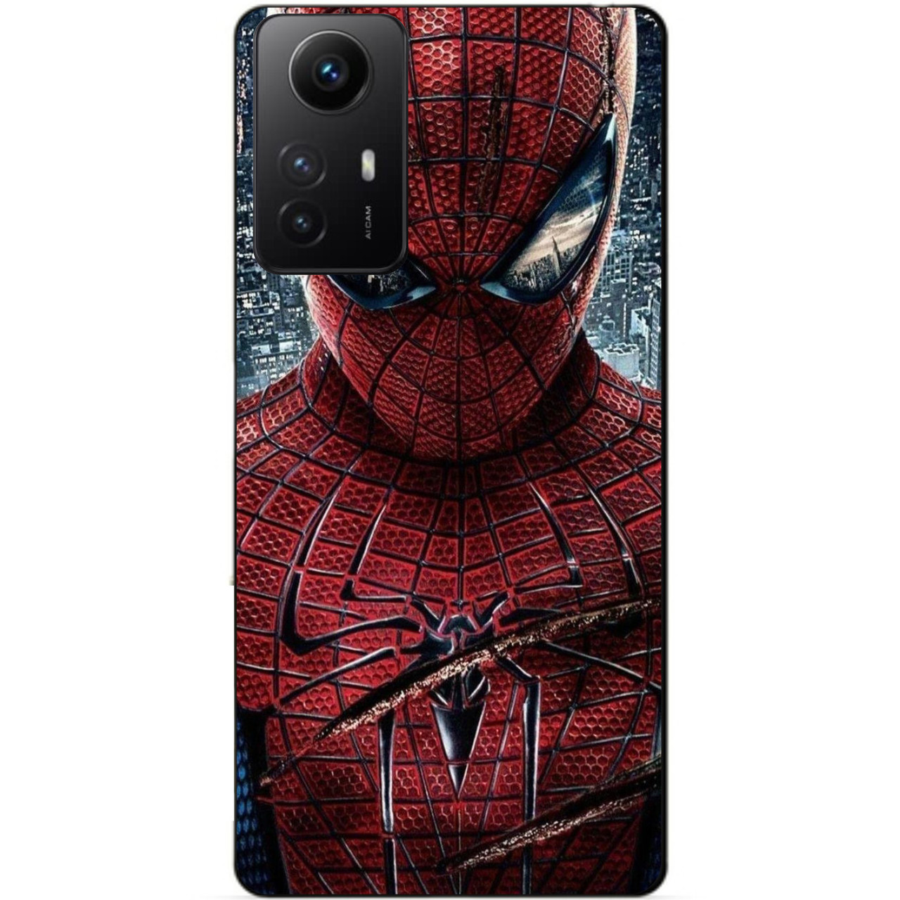 Силиконовый бампер чехол для Xiaomi Redmi Note 12S Человек паук Spider man