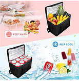 Сумка - холодильник. Кулбэг, CoolBag 28х14х17. Ізотермічна сумка, холодильник Adriatic Aro Bag. Чорна., фото 10