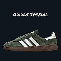 Зелені чоловічі замшеві кросівки Adidas Spezial Демісезонні кросівки Адідас Спешл
