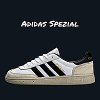 Сірі шкіряні чоловічі кросівки Adidas Spezial Демісезонні кросівки Адідас Спешл