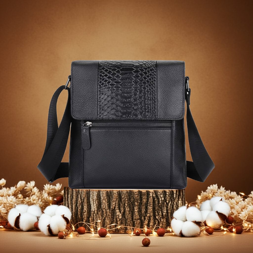 Чоловіча шкіряна сумка з клапаном Leather Collection (5062), фото 1