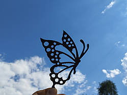 Метелик із металу 2 мм, декор — метал. No3