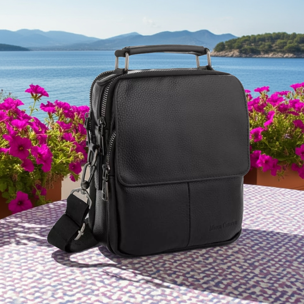 Чоловіча шкіряна сумка через плече Marco Coverna (6480), фото 1