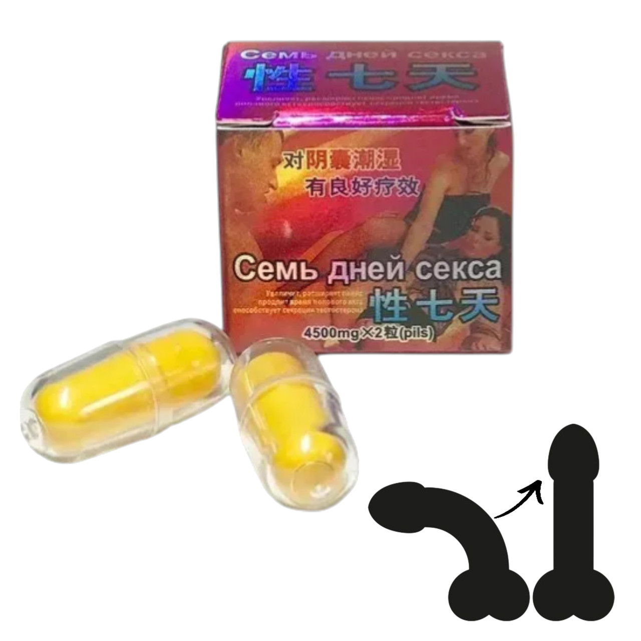 Капсули для потенції 7 Днів Сексу - посилена ерекція до тижня, фото 1