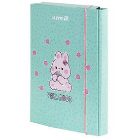 Папка для зошитів шкільна на гумці Kite К25-210-1 "Зайчик", формат А5
