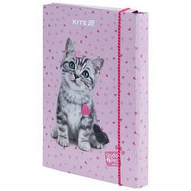 Папка для зошитів шкільна на гумці Kite SP25-210-2 "Котик", формат А5