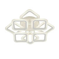 Стельова LED люстра 112W з пультом Interees з корпусом квадратної форми 3000-6000К біла IP20 5104-4-4+4S