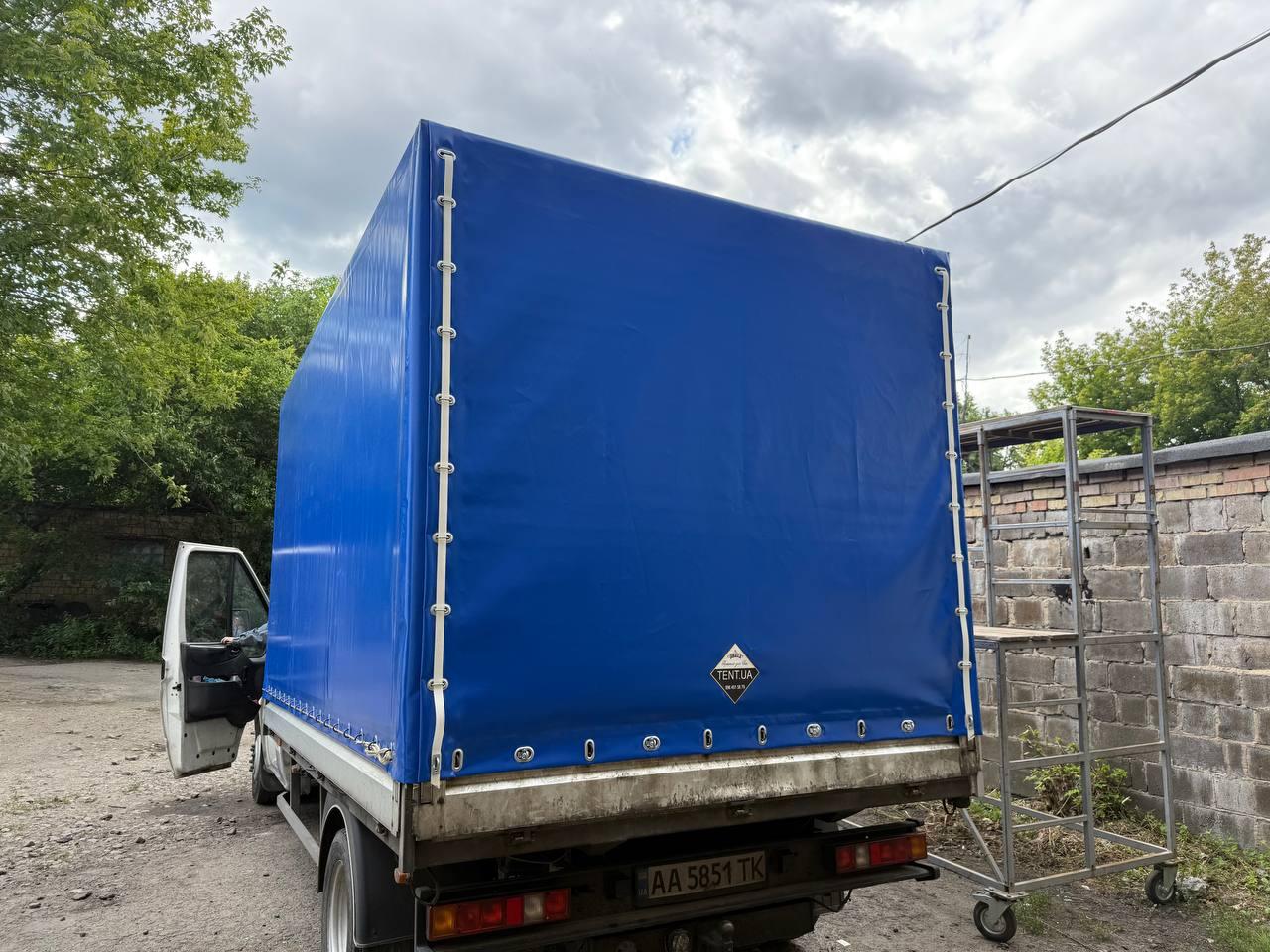 Тент на Газель або вантажне авто — виготовлення під замовлення, ПВХ 650 г/м², фото 1