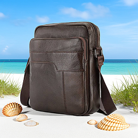 Чоловіча сумка на плече Leather Collection (5039) коричнева