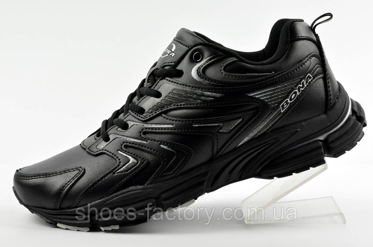 Кросівки шкіряні Bona чорні 981C