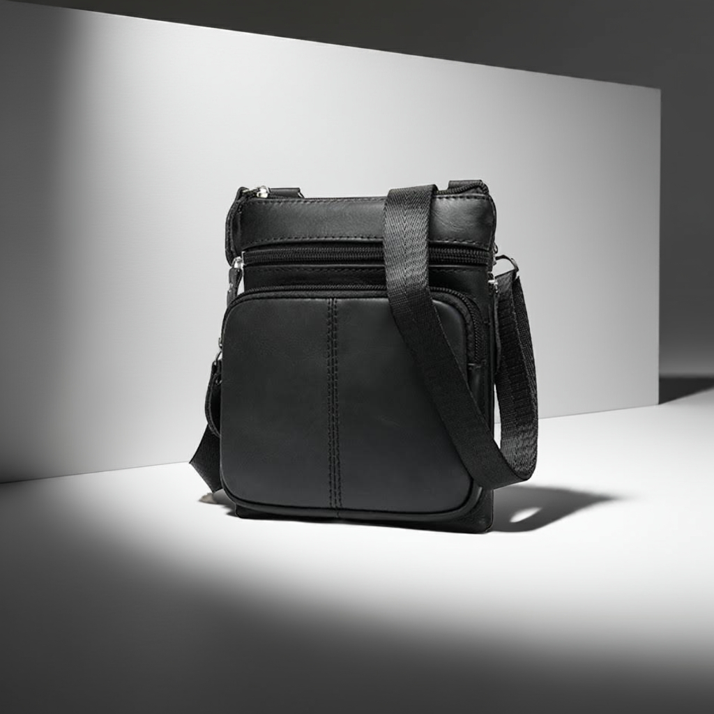 Маленька шкіряна сумка Leather Collection (5042) black, фото 1