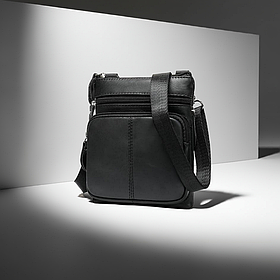 Маленька шкіряна сумка Leather Collection (5042) black