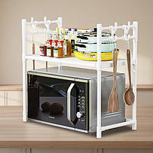 Двоярусна полиця-стелаж для мікрохвильовки Microvave Rack AY-6621/1016 50*59,5*33 см Білий (AMN)