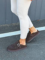 Уги капці короткі без п'яти замшеві коричневі 39