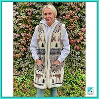 Жилет з овчини, Жилетка з овчини від виробника, Безрукавка на овчині, хутряний жилет з натуральної овчини GA1