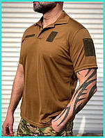 Футболка військова тактична, футболка поло для військовослужбовців, армійська солдатська футболка Coolmax літня GA1