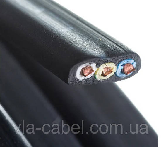 Кабель ВВГ-нг П 3х1.5 мідний негорючий Одеса ГОСТ (бухта 100м), фото 1