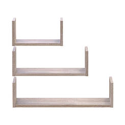 Комплект полиць Doros Філ Дуб Сонома 3 шт. 30/45/60х15х15 DRS-011648